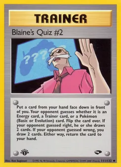 Blaine's Quiz #2 (Gym Challenge #111)