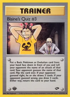 Blaine's Quiz #3 (Gym Challenge #112)
