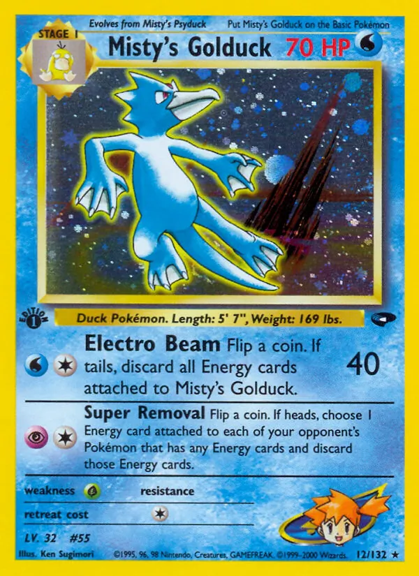 Misty's Golduck — Gym Challenge #12 (Pokémon TCG card)