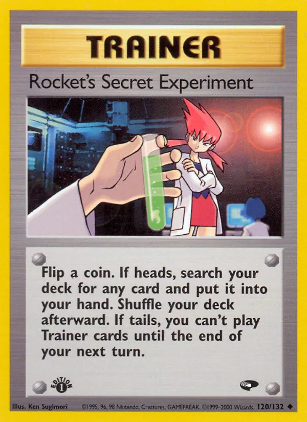 Rocket's Secret Experiment — Gym Challenge #120 (Pokémon TCG card)