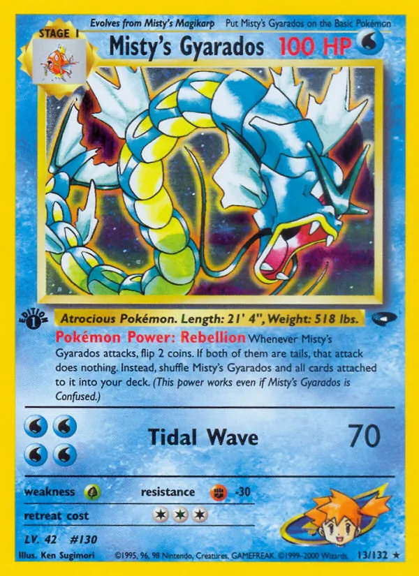 Misty's Gyarados — Gym Challenge #13 (Pokémon TCG card)