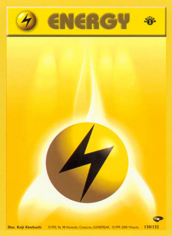Lightning Energy — Gym Challenge #130 (Pokémon TCG card)