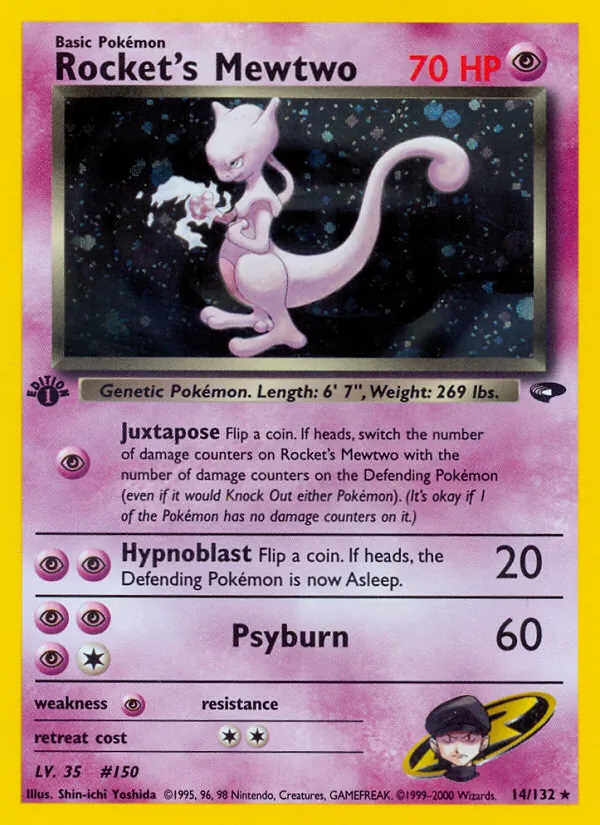 Rocket's Mewtwo — Gym Challenge #14 (Pokémon TCG card)