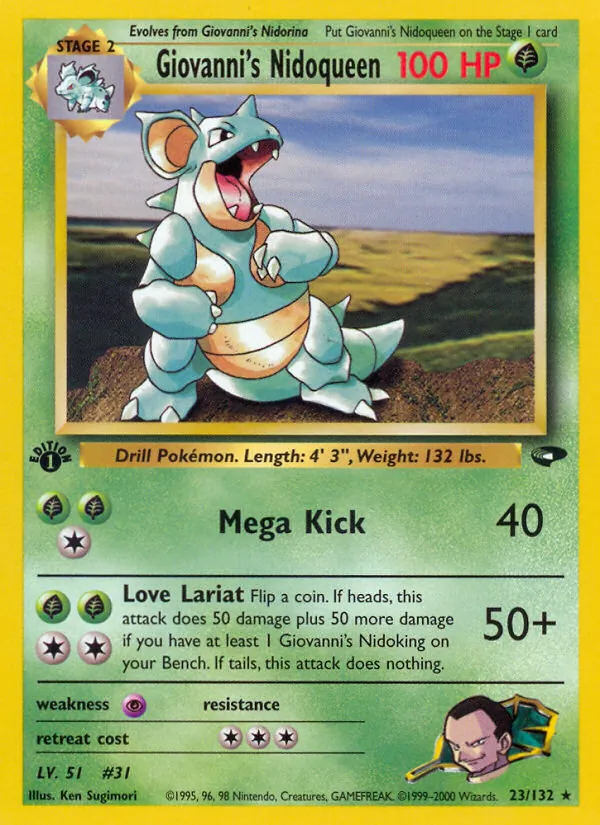 Giovanni's Nidoqueen — Gym Challenge #23 (Pokémon TCG card)