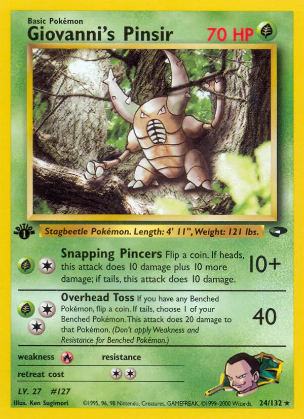 Giovanni's Pinsir — Gym Challenge #24 (Pokémon TCG card)