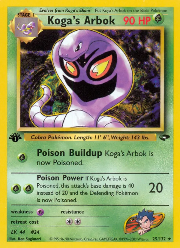 Koga's Arbok — Gym Challenge #25 (Pokémon TCG card)