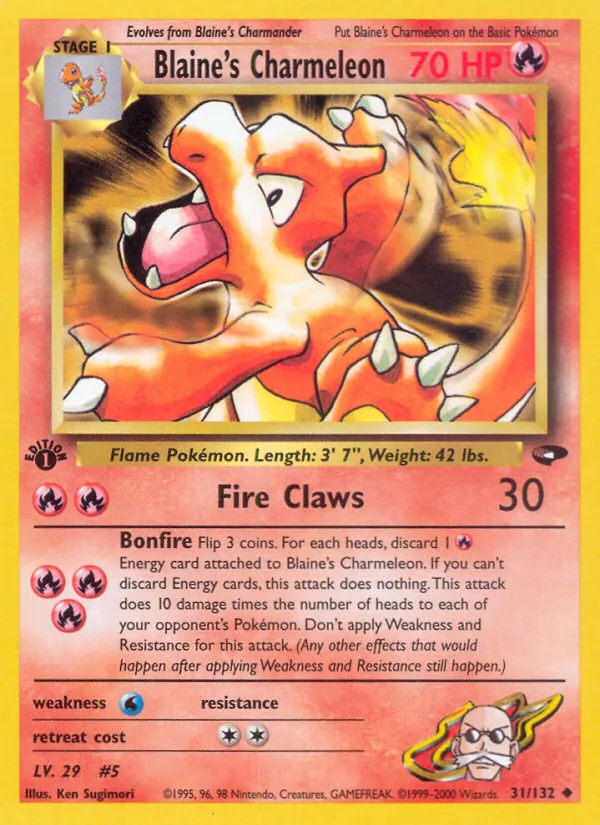 Blaine's Charmeleon — Gym Challenge #31 (Pokémon TCG card)