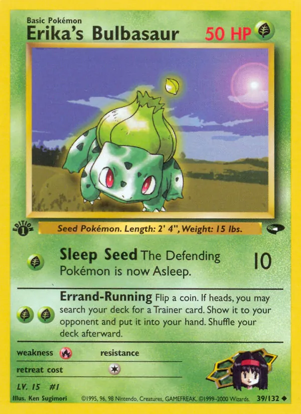 Erika's Bulbasaur — Gym Challenge #39 (Pokémon TCG card)