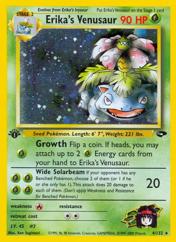 Erika's Venusaur — Gym Challenge #4 (Pokémon TCG card)