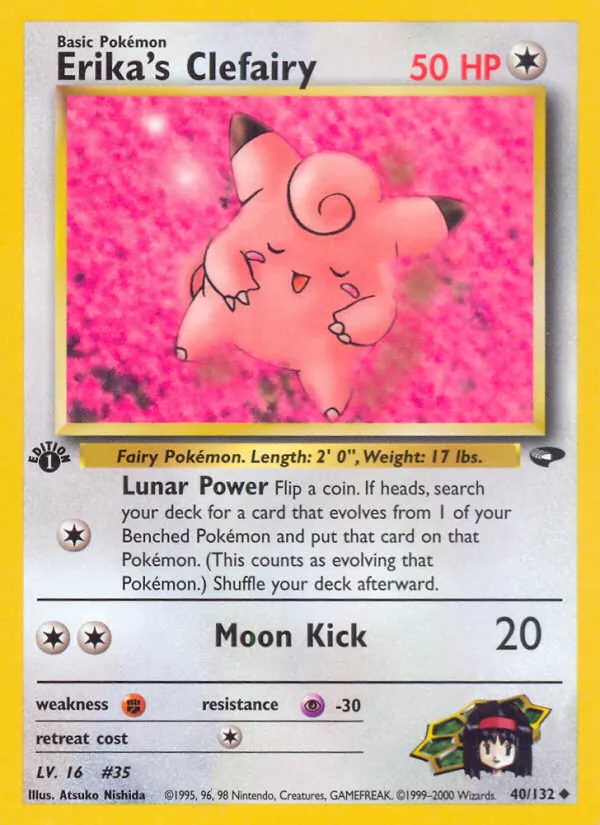 Erika's Clefairy — Gym Challenge #40 (Pokémon TCG card)
