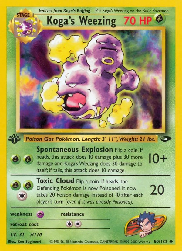 Koga's Weezing — Gym Challenge #50 (Pokémon TCG card)