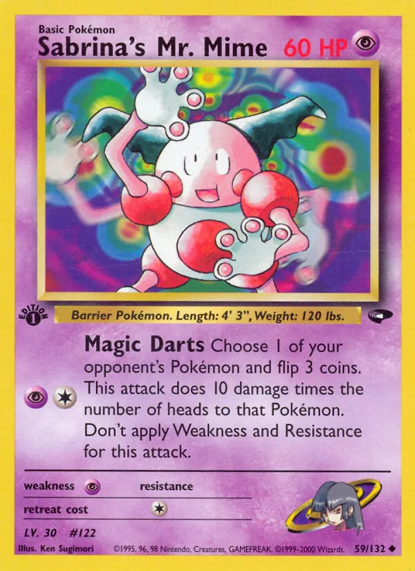 Sabrina's Mr. Mime — Gym Challenge #59 (Pokémon TCG card)