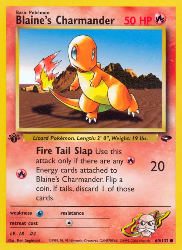 Blaine's Charmander — Gym Challenge #60 (Pokémon TCG card)