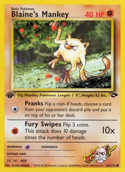 Blaine's Mankey (Gym Challenge #63)
