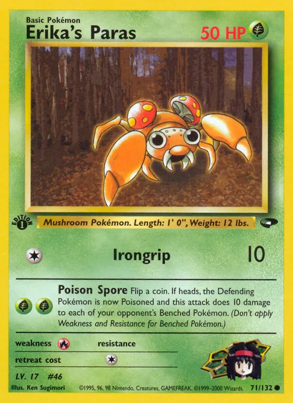 Erika's Paras — Gym Challenge #71 (Pokémon TCG card)