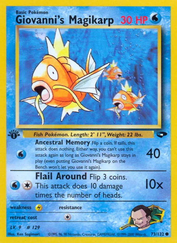 Giovanni's Magikarp — Gym Challenge #73 (Pokémon TCG card)