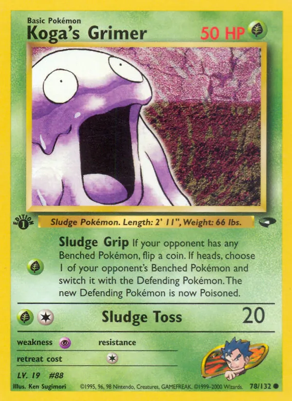 Koga's Grimer — Gym Challenge #78 (Pokémon TCG card)