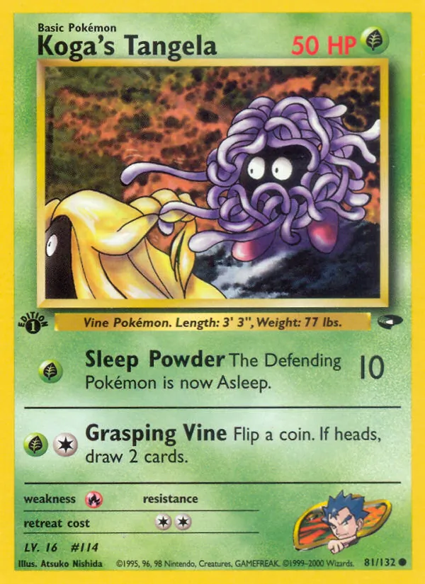 Koga's Tangela — Gym Challenge #81 (Pokémon TCG card)