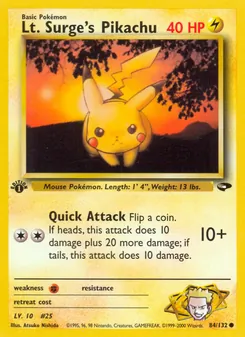 Lt. Surge's Pikachu (Gym Challenge #84)
