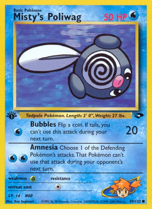 Misty's Poliwag — Gym Challenge #89 (Pokémon TCG card)