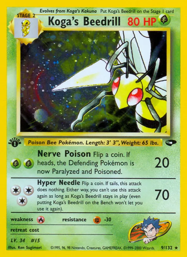 Koga's Beedrill — Gym Challenge #9 (Pokémon TCG card)
