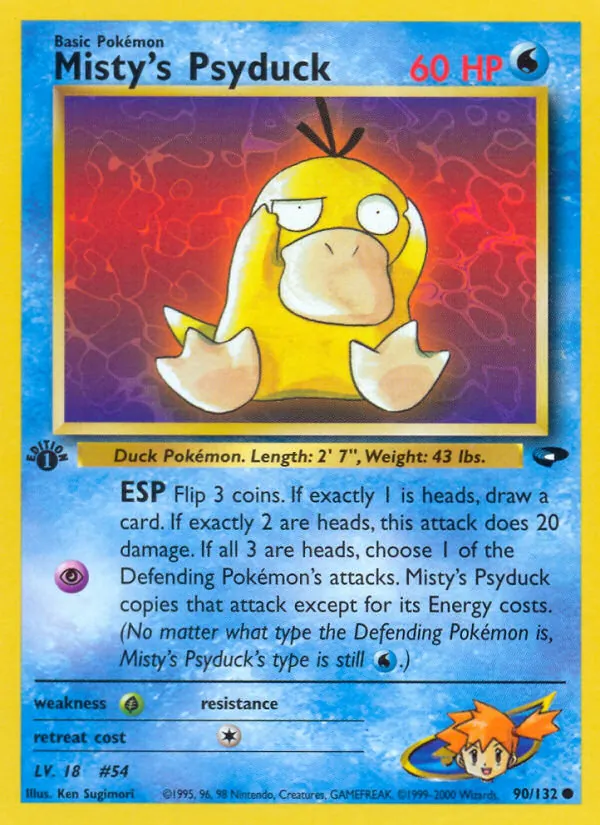 Misty's Psyduck — Gym Challenge #90 (Pokémon TCG card)