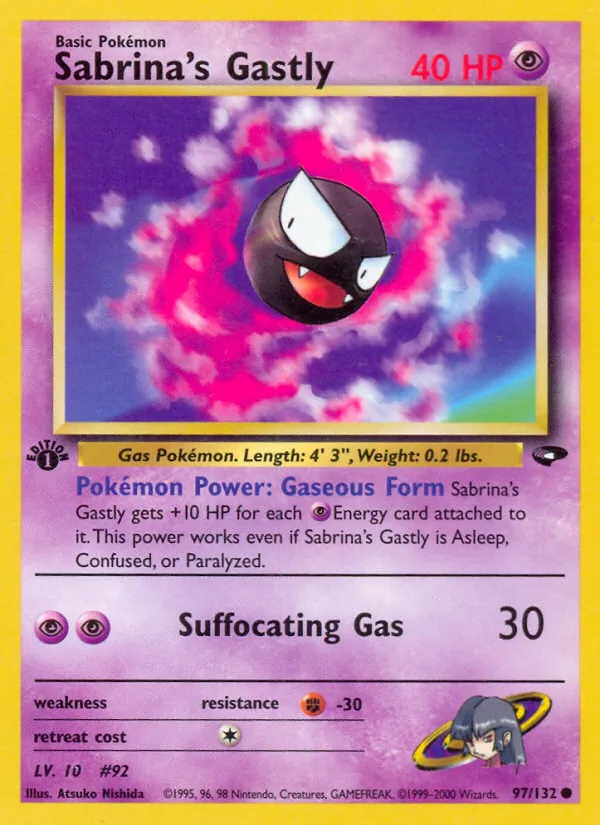 Sabrina's Gastly — Gym Challenge #97 (Pokémon TCG card)
