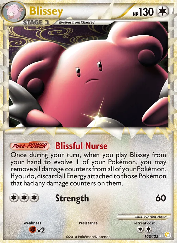 Blissey — HeartGold SoulSilver #106 (Pokémon TCG card)