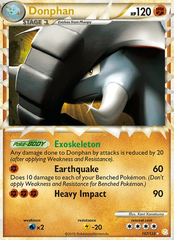 Donphan — HeartGold SoulSilver #107 (Pokémon TCG card)
