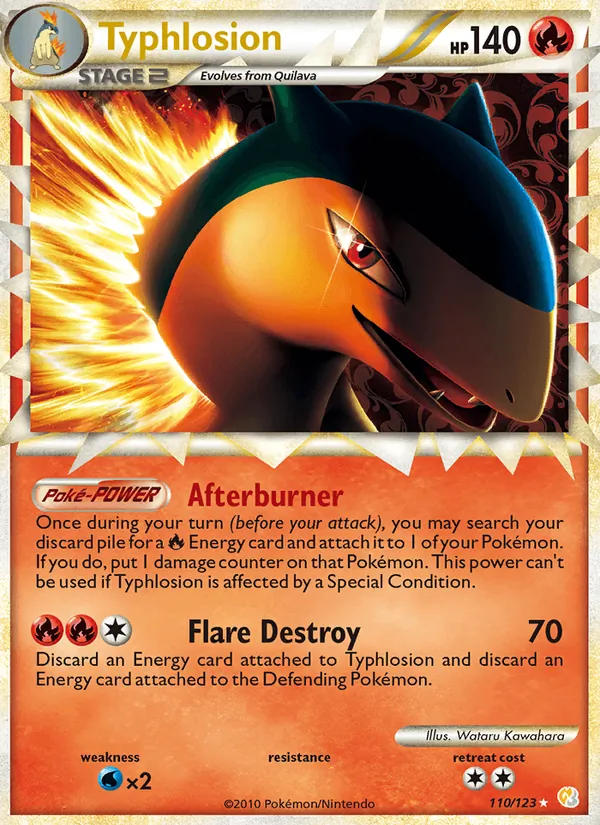Typhlosion — HeartGold SoulSilver #110 (Pokémon TCG card)