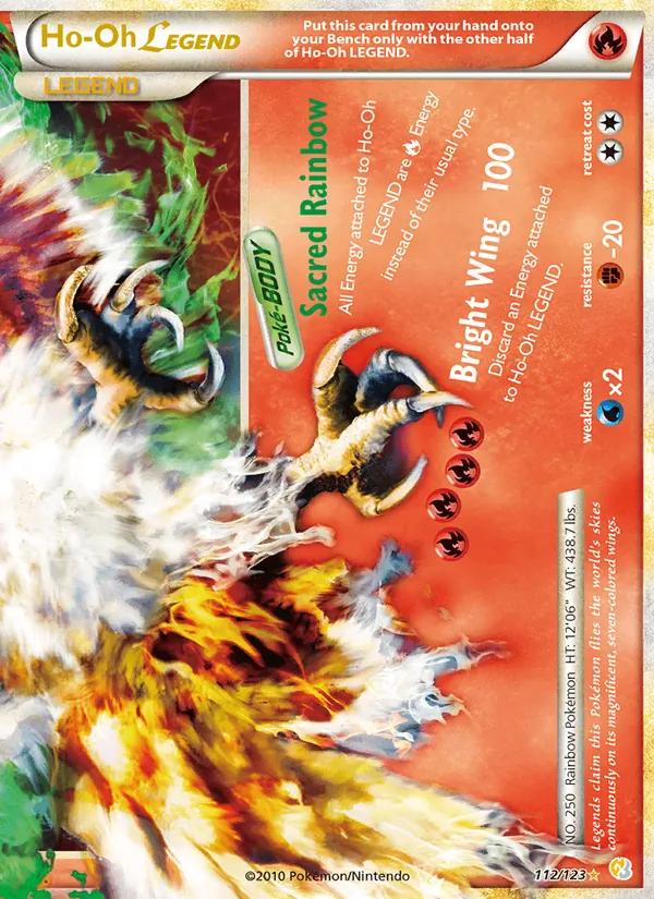 Ho-Oh LEGEND — HeartGold SoulSilver #112 (Pokémon TCG card)