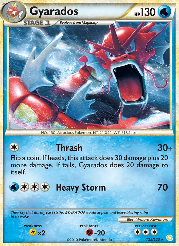 Gyarados — HeartGold SoulSilver #123 (Pokémon TCG card)