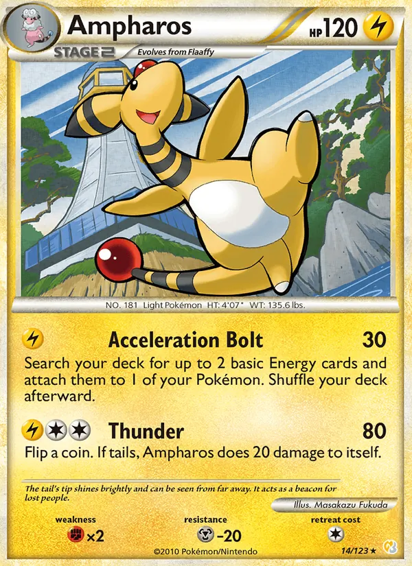 Ampharos — HeartGold SoulSilver #14 (Pokémon TCG card)