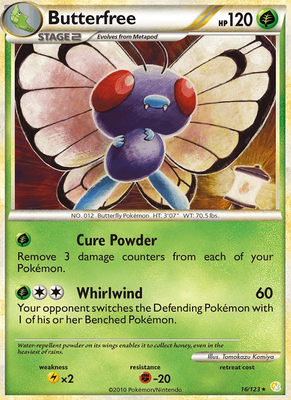 Butterfree — HeartGold SoulSilver #16 (Pokémon TCG card)