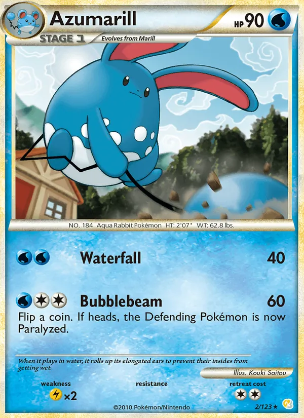 Azumarill — HeartGold SoulSilver #2 (Pokémon TCG card)