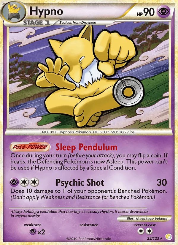 Hypno — HeartGold SoulSilver #23 (Pokémon TCG card)