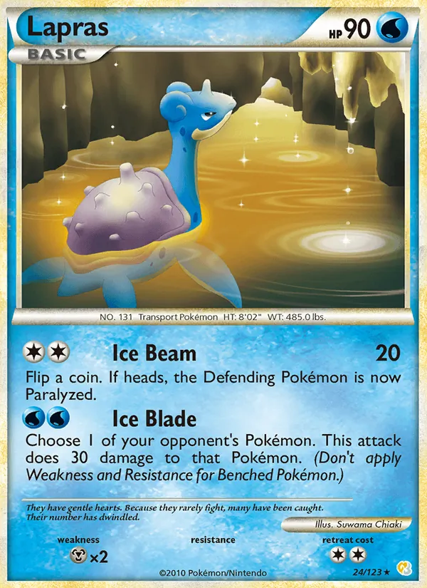 Lapras — HeartGold SoulSilver #24 (Pokémon TCG card)