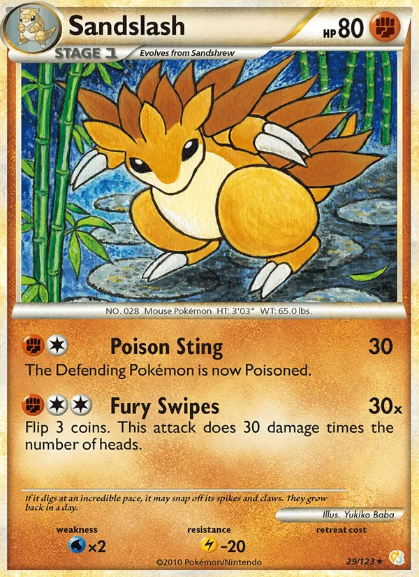 Sandslash — HeartGold SoulSilver #29 (Pokémon TCG card)