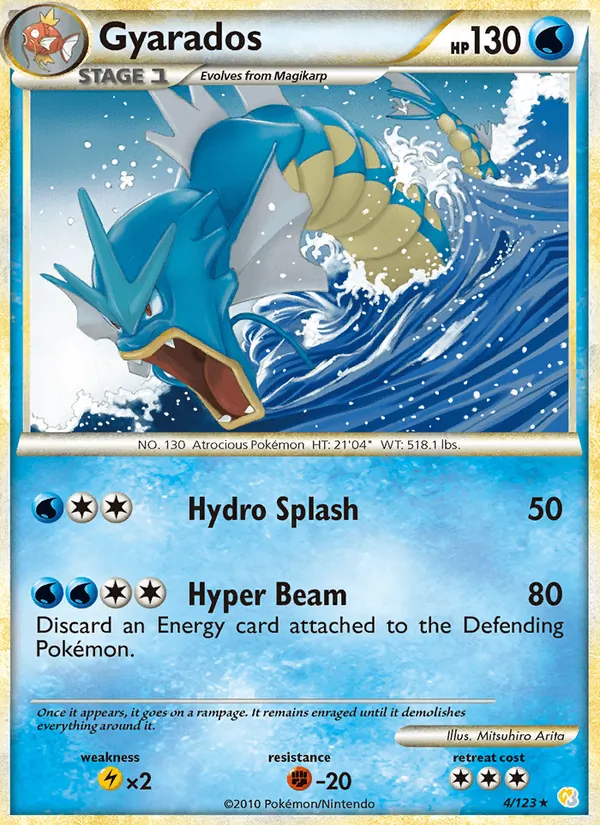 Gyarados — HeartGold SoulSilver #4 (Pokémon TCG card)