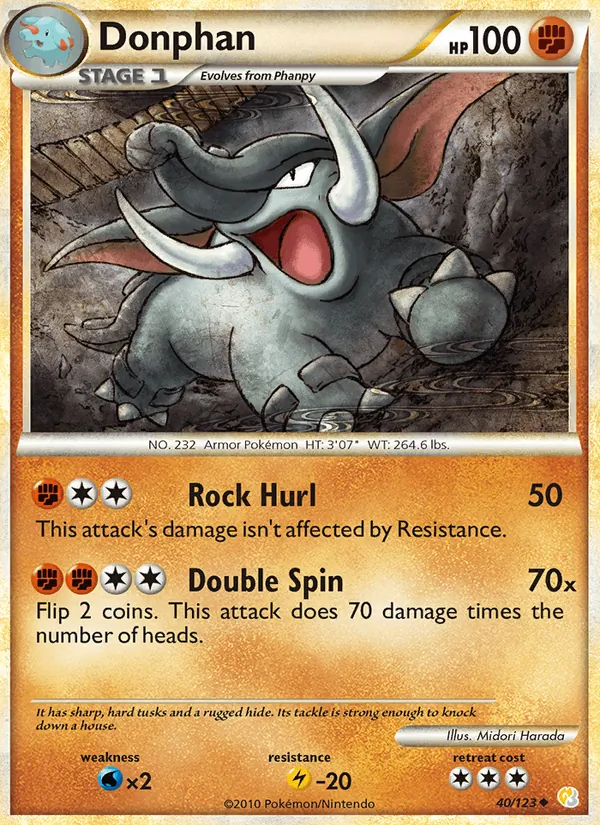 Donphan — HeartGold SoulSilver #40 (Pokémon TCG card)