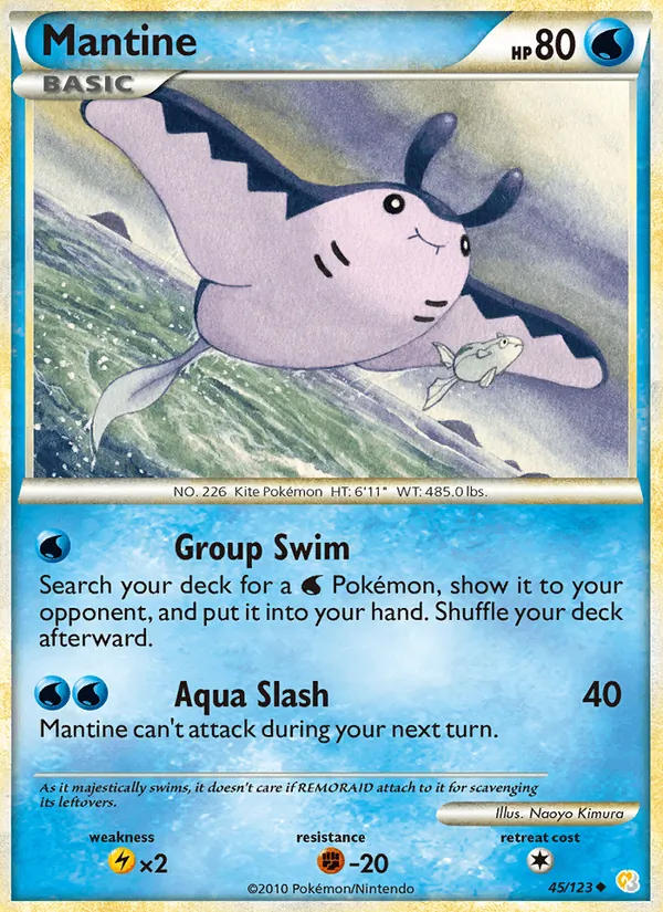 Mantine — HeartGold SoulSilver #45 (Pokémon TCG card)