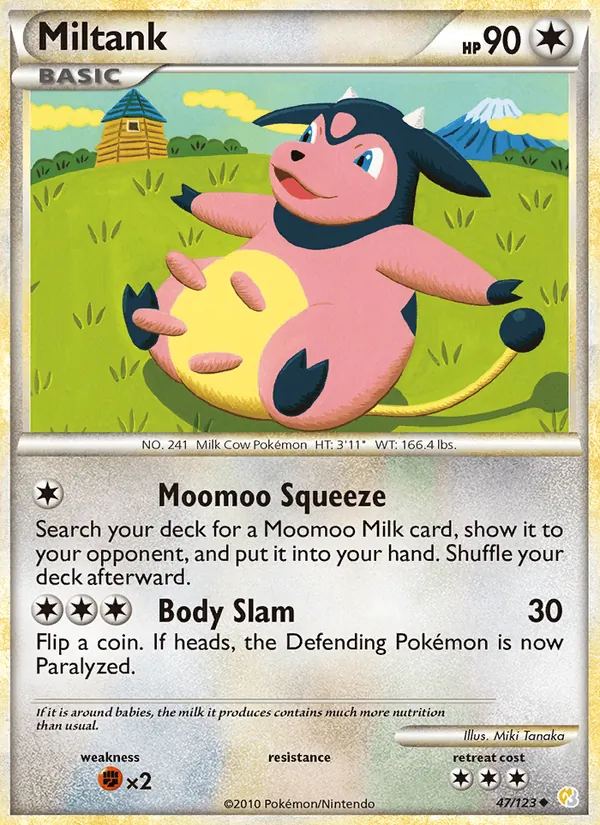 Miltank — HeartGold SoulSilver #47 (Pokémon TCG card)