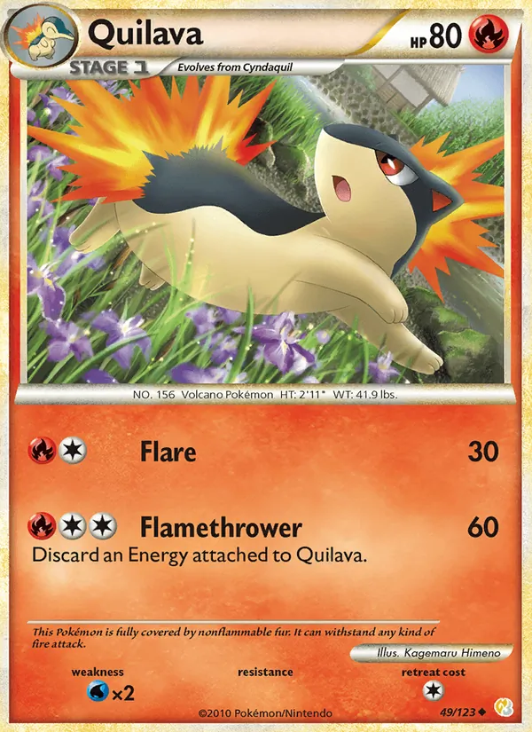 Quilava — HeartGold SoulSilver #49 (Pokémon TCG card)
