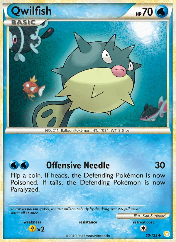 Qwilfish — HeartGold SoulSilver #50 (Pokémon TCG card)