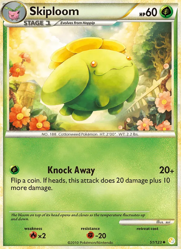 Skiploom — HeartGold SoulSilver #51 (Pokémon TCG card)