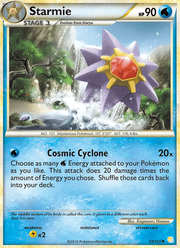 Starmie — HeartGold SoulSilver #53 (Pokémon TCG card)