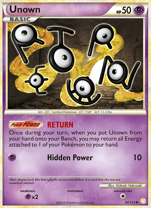 Unown — HeartGold SoulSilver #54 (Pokémon TCG card)