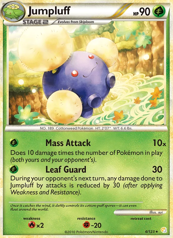 Jumpluff — HeartGold SoulSilver #6 (Pokémon TCG card)