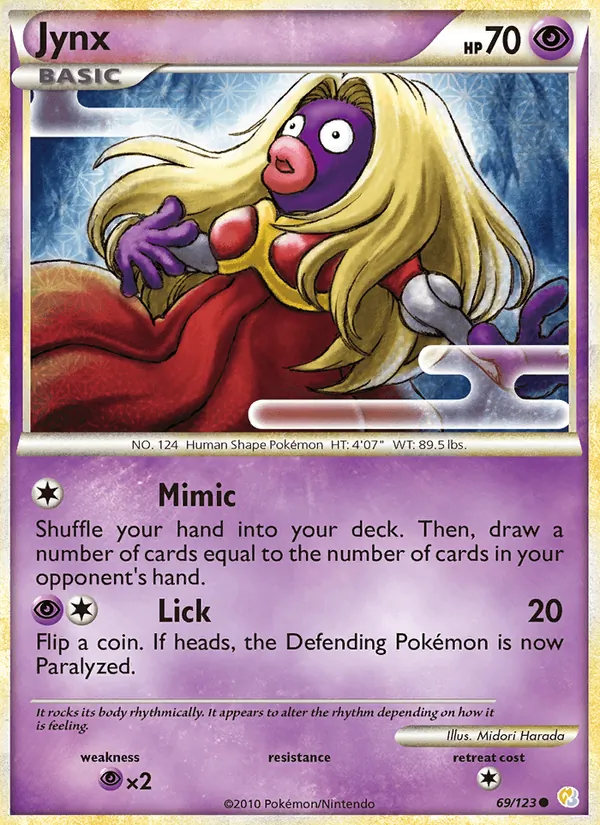 Jynx — HeartGold SoulSilver #69 (Pokémon TCG card)