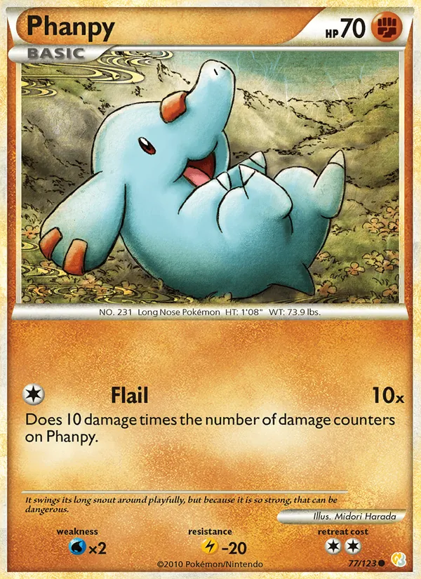 Phanpy — HeartGold SoulSilver #77 (Pokémon TCG card)